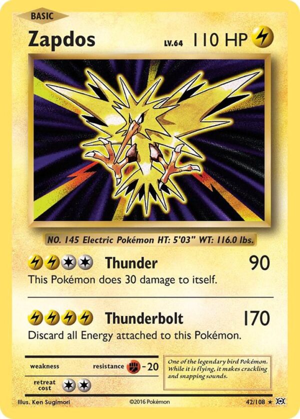 Zapdos 42/108 Holofoil XY – Evolutions Zapdos 42/108 Holofoil XY – Evolutions