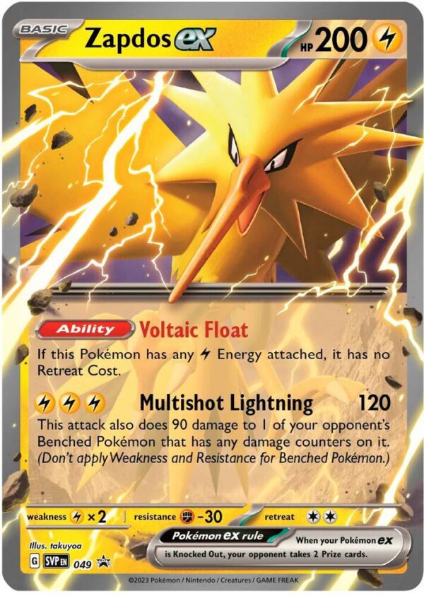 Zapdos ex 049 Holofoil SV: Scarlet & Violet Promo Cards Zapdos ex 049 Holofoil SV: Scarlet & Violet Promo Cards