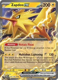 Zapdos ex | 145/165 | Holofoil | SV: Scarlet & Violet 151