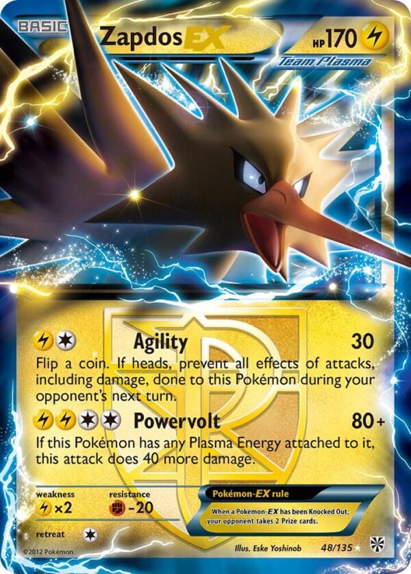 Zapdos EX (Team Plasma) 48/135 Holofoil Plasma Storm Zapdos EX (Team Plasma) 48/135 Holofoil Plasma Storm