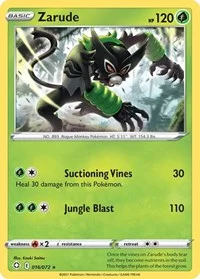 Zarude | 016/072 | Reverse Holofoil | Shining Fates