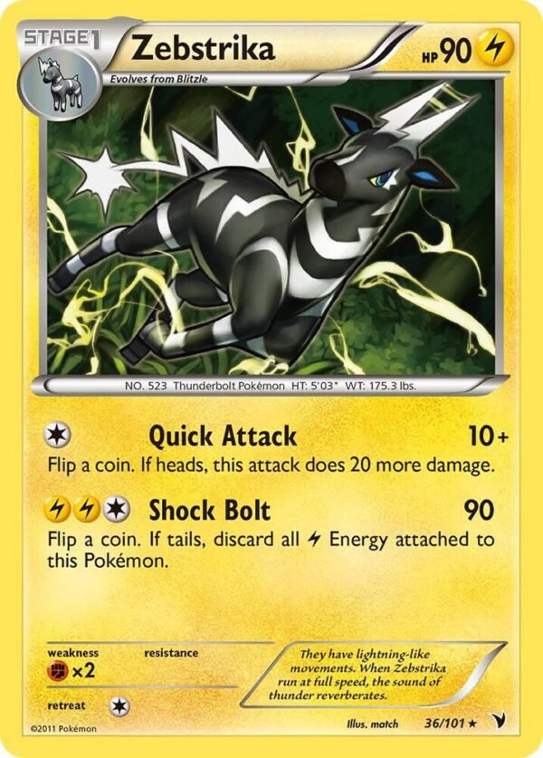 Zebstrika 36/101 Reverse Holofoil Noble Victories
