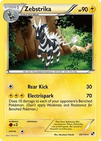 Zebstrika (43) | 43/114 | Reverse Holofoil | Black and White