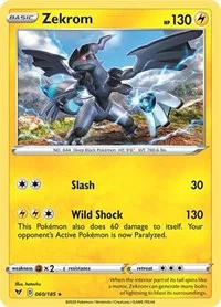 Zekrom | 060/185 | Reverse Holofoil | SWSH04: Vivid Voltage