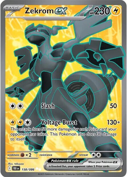 Zekrom ex 158/086 Holofoil SV: Black Bolt