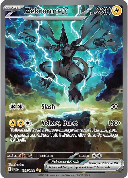 Zekrom ex 166/086 Holofoil SV: Black Bolt