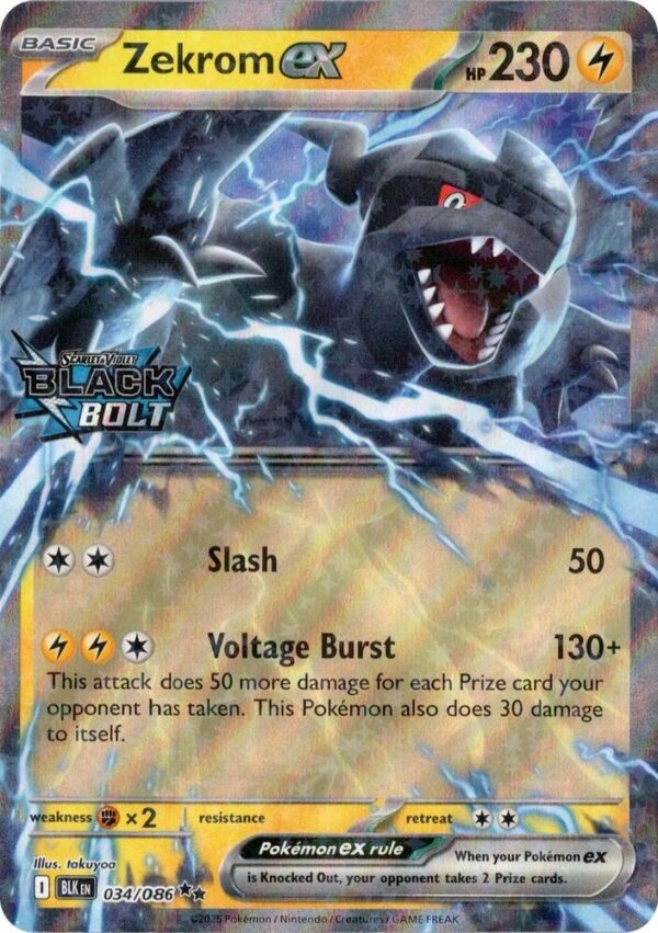 Zekrom ex (Black Bolt Stamped) 034/086 Holofoil Miscellaneous Cards & Products Zekrom ex (Black Bolt Stamped) 034/086 Holofoil Miscellaneous Cards & Products