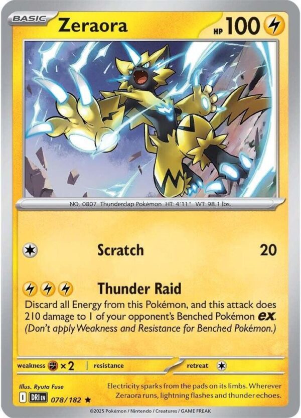 Zeraora 078/182 Holofoil SV10: Destined Rivals