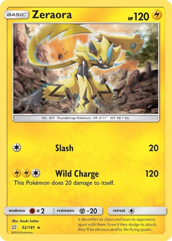 Zeraora 52/181 Reverse Holofoil SM – Team Up Zeraora 52/181 Reverse Holofoil SM – Team Up