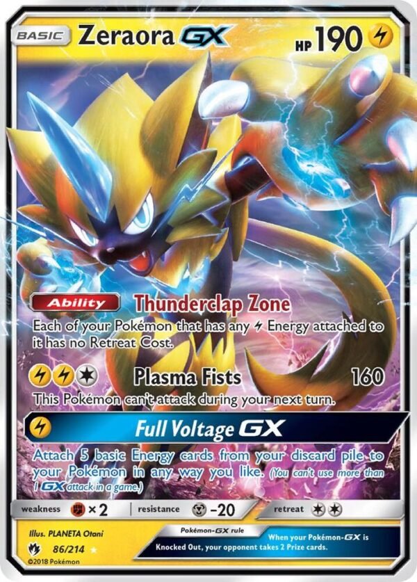 Zeraora GX 86/214 Holofoil SM – Lost Thunder Zeraora GX 86/214 Holofoil SM – Lost Thunder