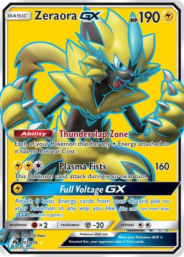 Zeraora GX (Full Art) 201/214 Holofoil SM – Lost Thunder