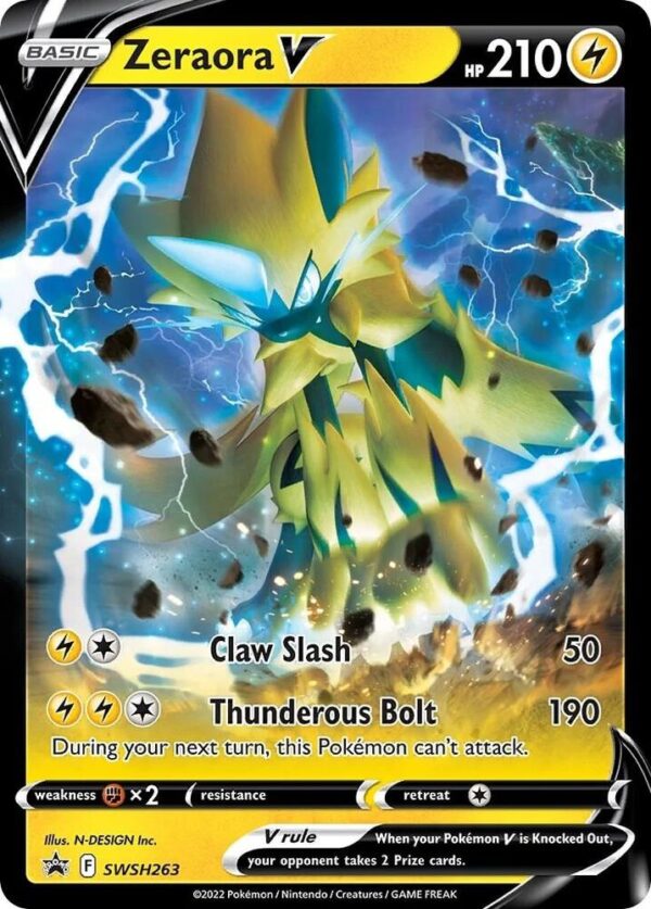Zeraora V SWSH263 Holofoil SWSH: Sword & Shield Promo Cards