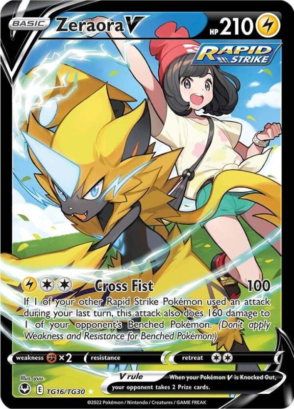 Zeraora V TG16/TG30 Holofoil SWSH12: Silver Tempest Trainer Gallery Zeraora V TG16/TG30 Holofoil SWSH12: Silver Tempest Trainer Gallery