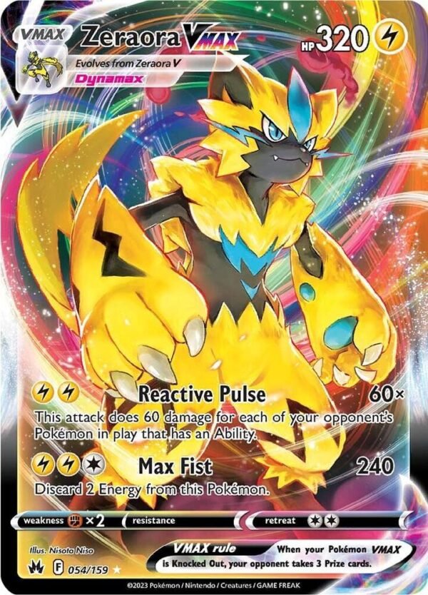 Zeraora VMAX 054/159 Holofoil Crown Zenith