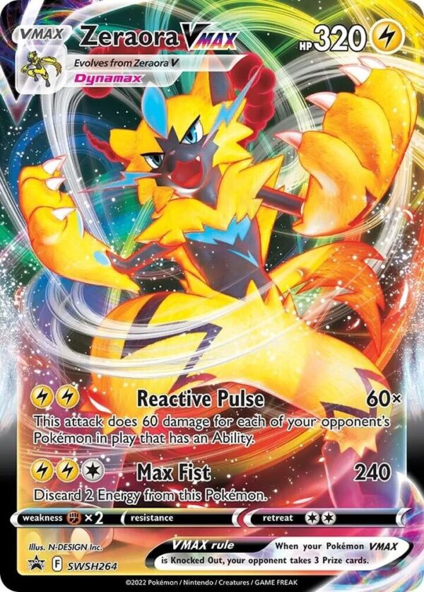 Zeraora VMAX SWSH264 Holofoil SWSH: Sword & Shield Promo Cards