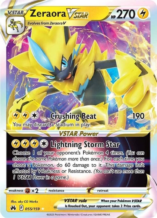 Zeraora VSTAR 055/159 Holofoil Crown Zenith Zeraora VSTAR 055/159 Holofoil Crown Zenith