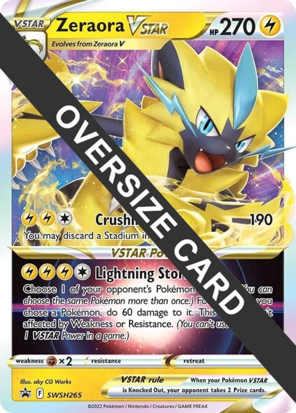 Zeraora VSTAR SWSH265 Holofoil Jumbo Cards