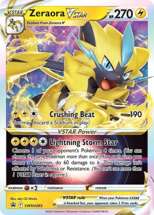 Zeraora VSTAR SWSH265 Holofoil SWSH: Sword & Shield Promo Cards Zeraora VSTAR SWSH265 Holofoil SWSH: Sword & Shield Promo Cards