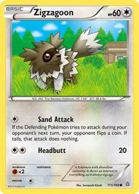 Zigzagoon | 111/160 | Reverse Holofoil | XY - Primal Clash Zigzagoon | 111/160 | Reverse Holofoil | XY - Primal Clash
