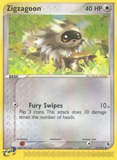 Zigzagoon 79/109 Reverse Holofoil Ruby and Sapphire Zigzagoon 79/109 Reverse Holofoil Ruby and Sapphire