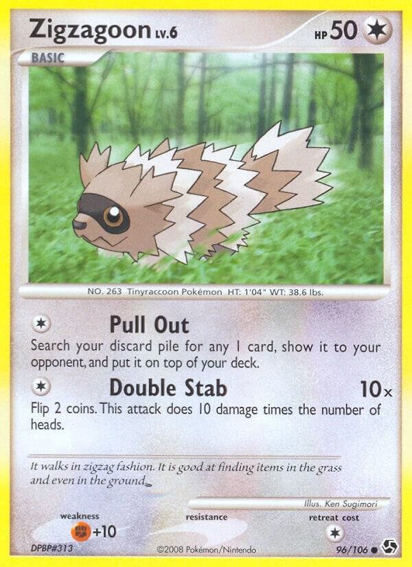 Zigzagoon 96/106 Reverse Holofoil Great Encounters Zigzagoon 96/106 Reverse Holofoil Great Encounters