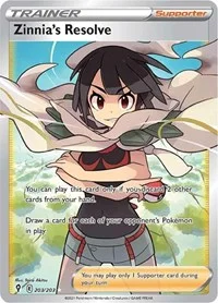 Zinnia's Resolve (Full Art) | 203/203 | Holofoil | SWSH07: Evolving Skies