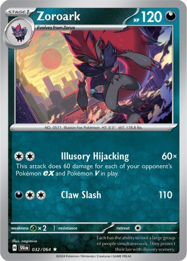 Zoroark 032/064 Holofoil SV: Shrouded Fable