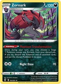 Zoroark | 103/203 | Reverse Holofoil | SWSH07: Evolving Skies