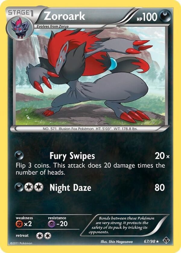 Zoroark 67/98 Reverse Holofoil Emerging Powers