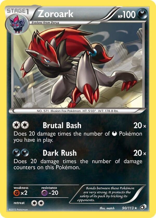 Zoroark 90/113 Reverse Holofoil Legendary Treasures Zoroark 90/113 Reverse Holofoil Legendary Treasures