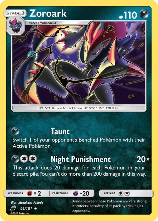 Zoroark 91/181 Reverse Holofoil SM – Team Up