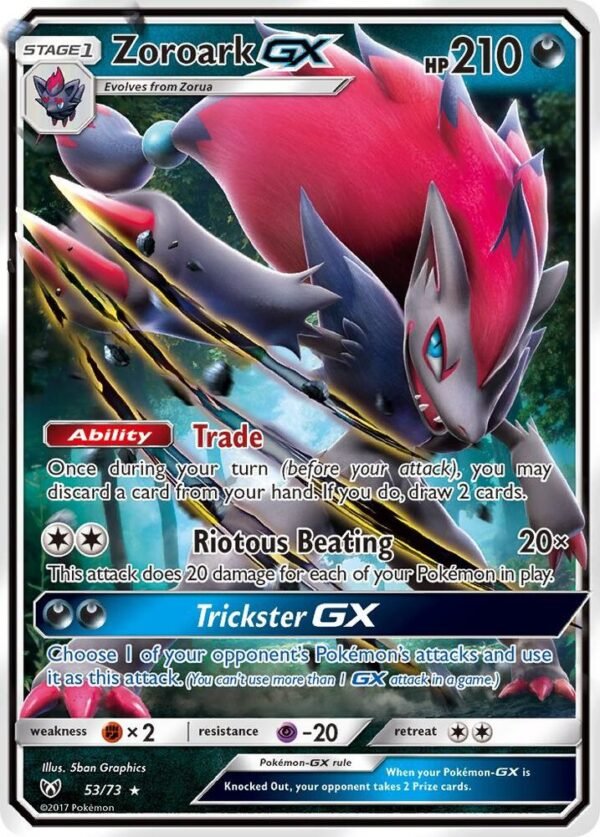 Zoroark GX 53/73 Holofoil Shining Legends Zoroark GX 53/73 Holofoil Shining Legends