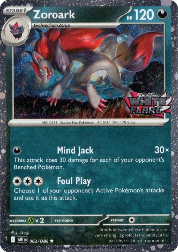 Zoroark (White Flare Stamped) 062/086 Holofoil Miscellaneous Cards & Products