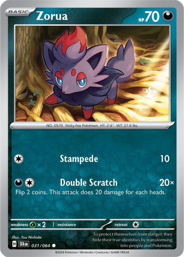 Zorua 031/064 Normal SV: Shrouded Fable Zorua 031/064 Normal SV: Shrouded Fable