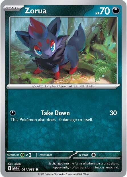 Zorua 061/086 Reverse Holofoil SV: White Flare Zorua 061/086 Reverse Holofoil SV: White Flare