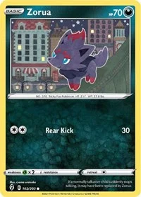 Zorua | 102/203 | Reverse Holofoil | SWSH07: Evolving Skies