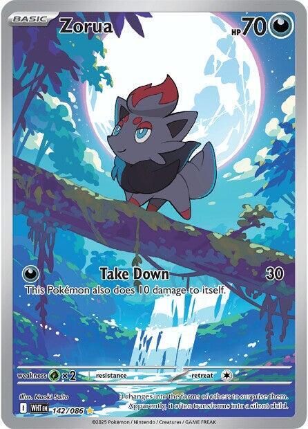 Zorua 142/086 Holofoil SV: White Flare