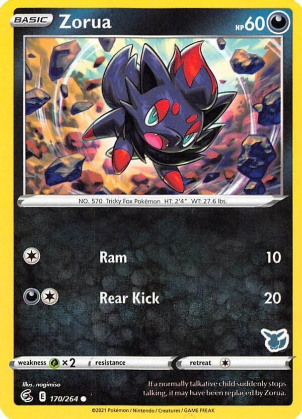Zorua 170/264 (Eevee Stamped) Normal Battle Academy 2022 Zorua 170/264 (Eevee Stamped) Normal Battle Academy 2022