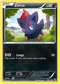 Zorua | 70/114 | Reverse Holofoil | Black and White
