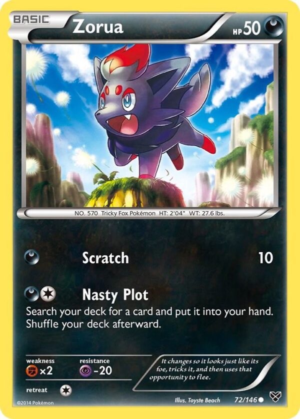 Zorua 72/146 Normal XY Base Set