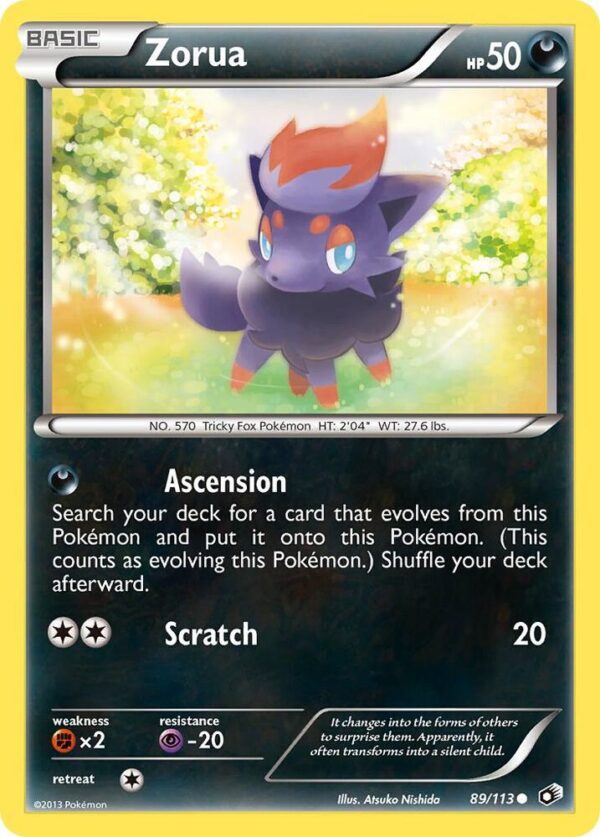 Zorua 89/113 Reverse Holofoil Legendary Treasures