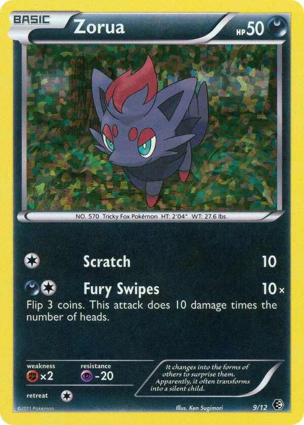 Zorua 9/12 009/012 Holofoil McDonald’s Promos 2011 Zorua 9/12 009/012 Holofoil McDonald’s Promos 2011