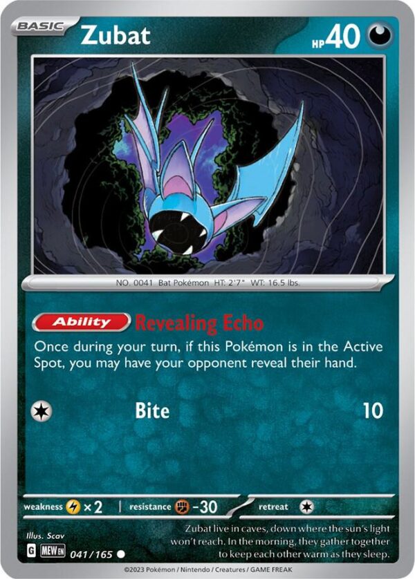 Zubat 041/165 Normal SV: Scarlet & Violet 151