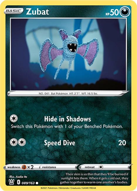 Zubat 089/163 Reverse Holofoil SWSH05: Battle Styles Zubat 089/163 Reverse Holofoil SWSH05: Battle Styles