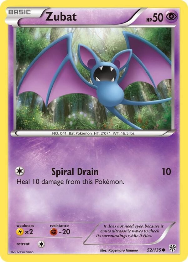 Zubat (52) 52/135 Reverse Holofoil Plasma Storm