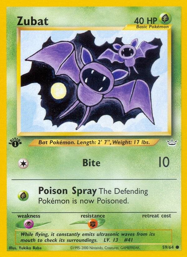 Zubat 59/64 1st Edition Neo Revelation