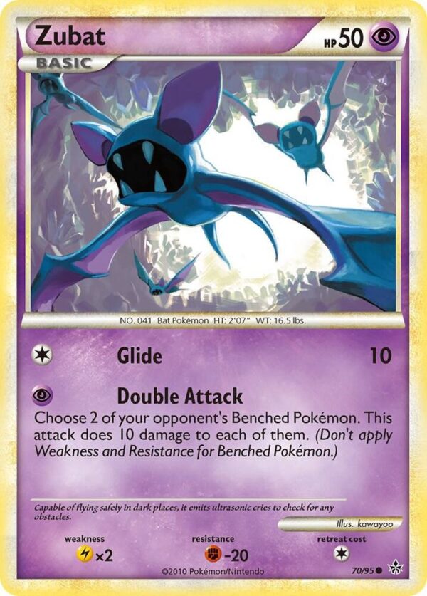 Zubat 70/95 Reverse Holofoil Unleashed Zubat 70/95 Reverse Holofoil Unleashed