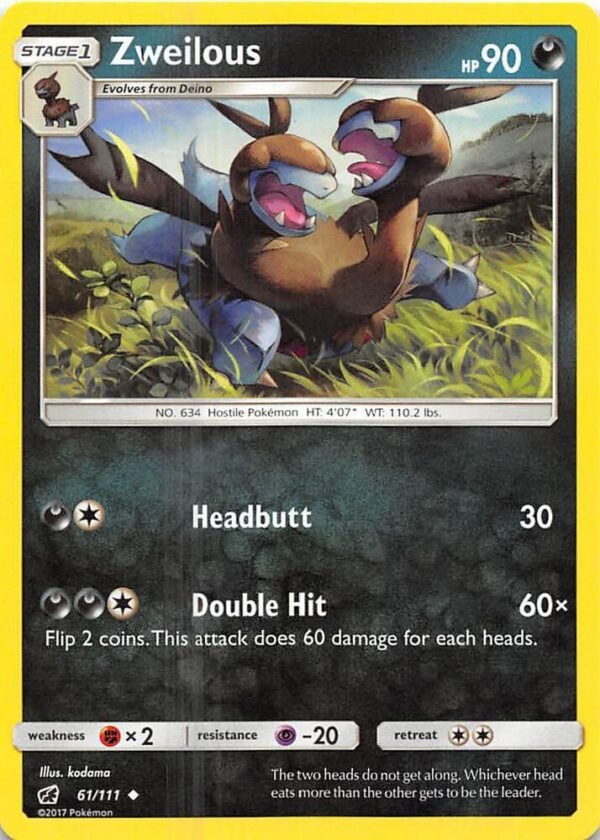 Zweilous 61/111 Normal SM – Crimson Invasion
