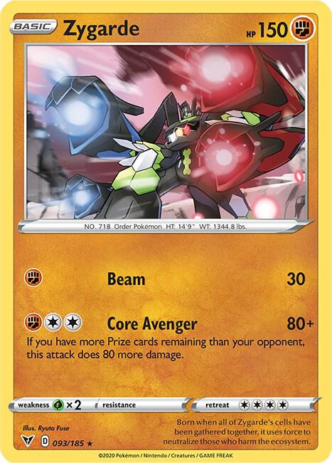Zygarde 093/185 Reverse Holofoil SWSH04: Vivid Voltage