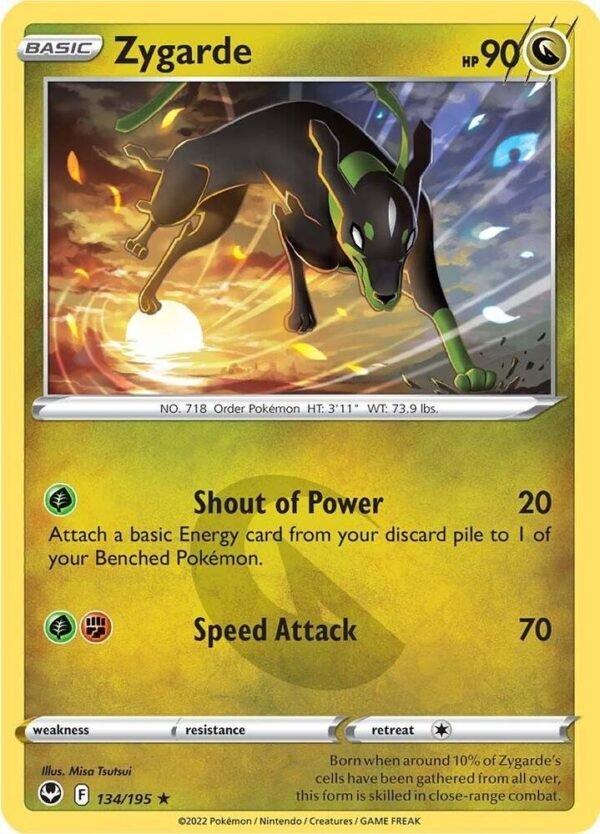Zygarde 134/195 Reverse Holofoil SWSH12: Silver Tempest Zygarde 134/195 Reverse Holofoil SWSH12: Silver Tempest